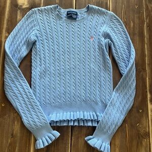 Ralph Lauren Sky Blue Cable Knit Sweater